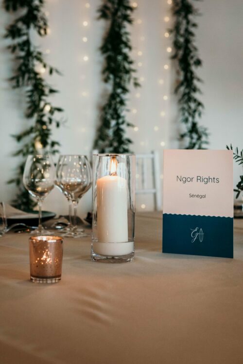 bougie dans photophore tube en verre mariage les perles de charlotte