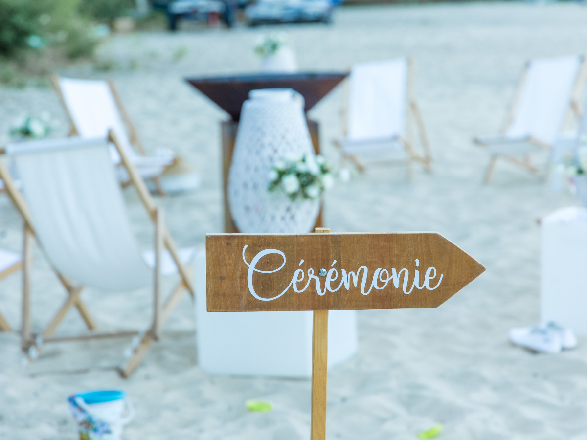 flèche directionnel ceremonie mariage bordeaux