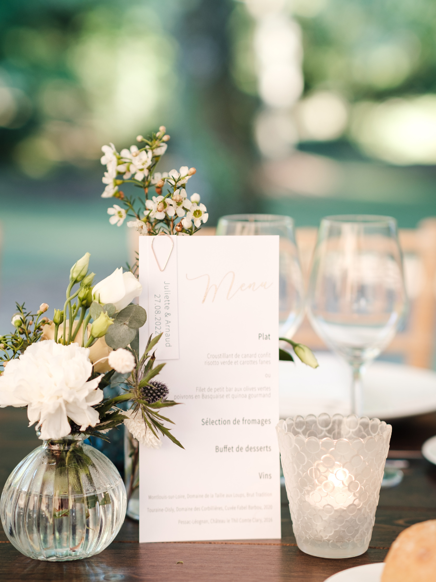 decoration de table mariage bordeaux