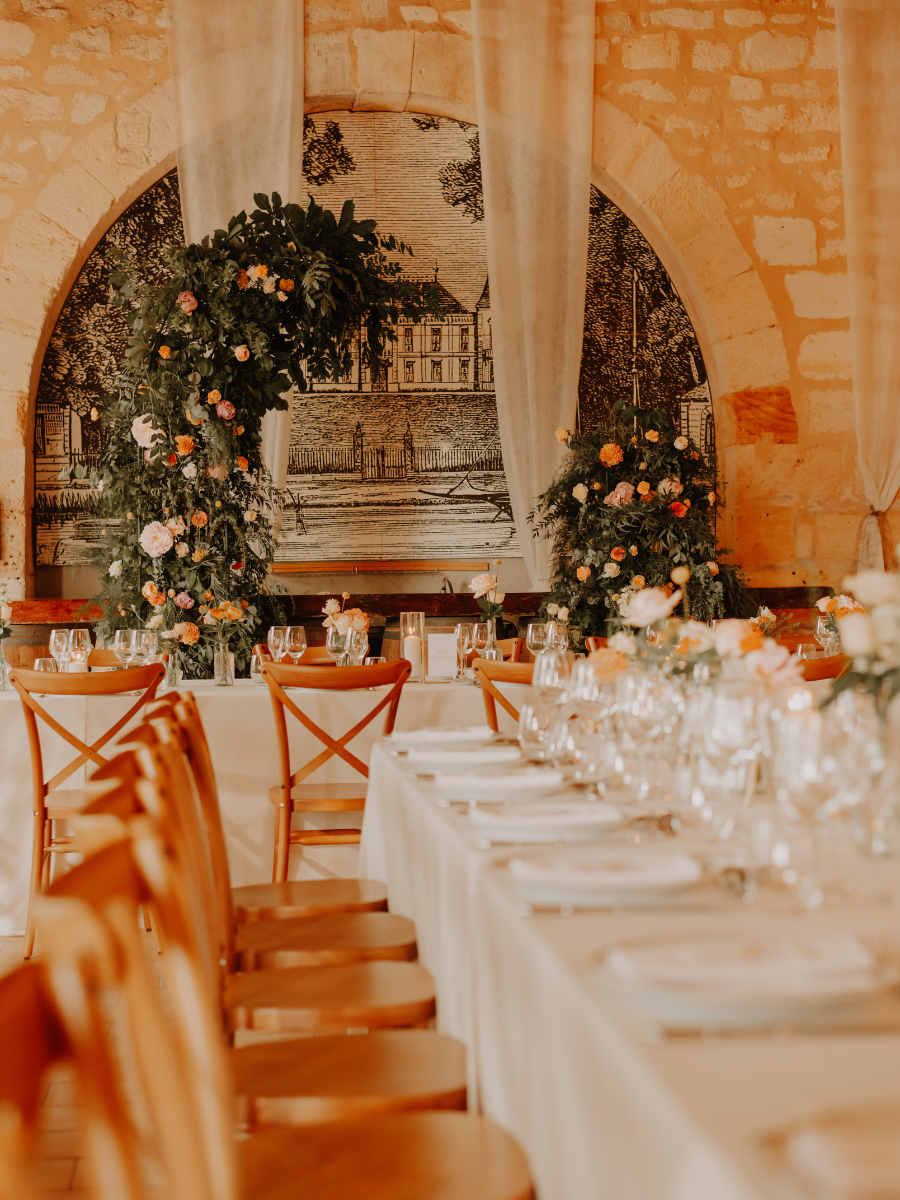 mariage en gironde domaine chenu lamont bois et orange